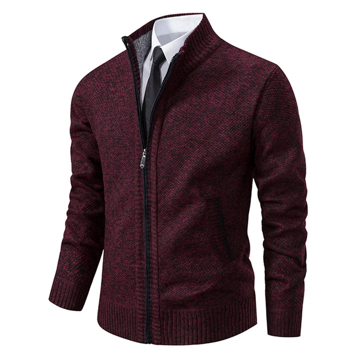 Autumn And Winter New Jersey Men's Casual Sports Coat Solid Color