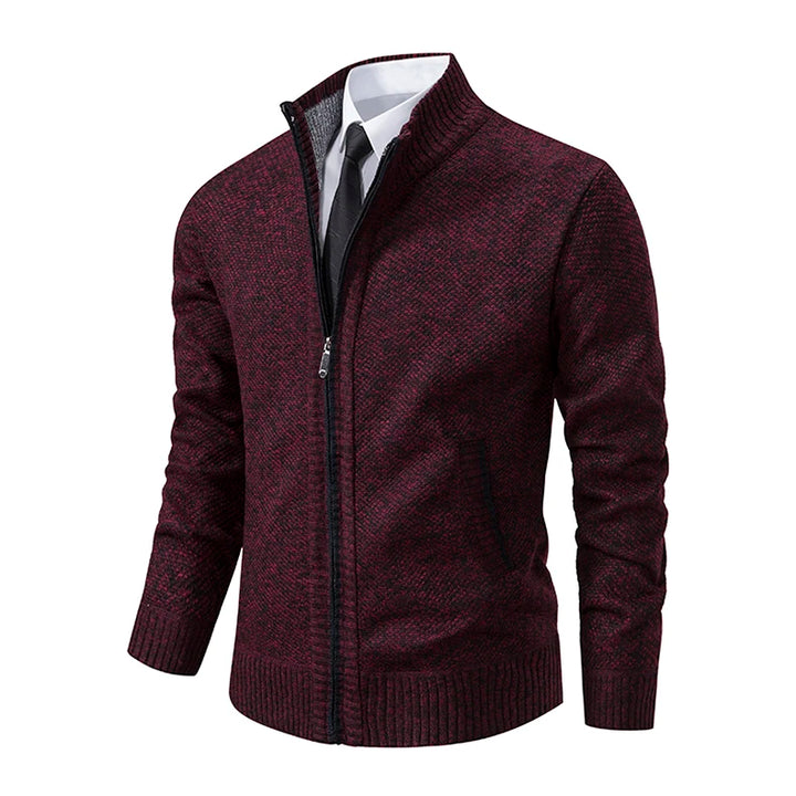 Autumn And Winter New Jersey Men's Casual Sports Coat Solid Color