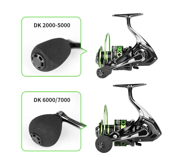 2024 New All-Metal Black Green Fishing Reel Freshwater Seawater Dual Use Max Drag 12Kg