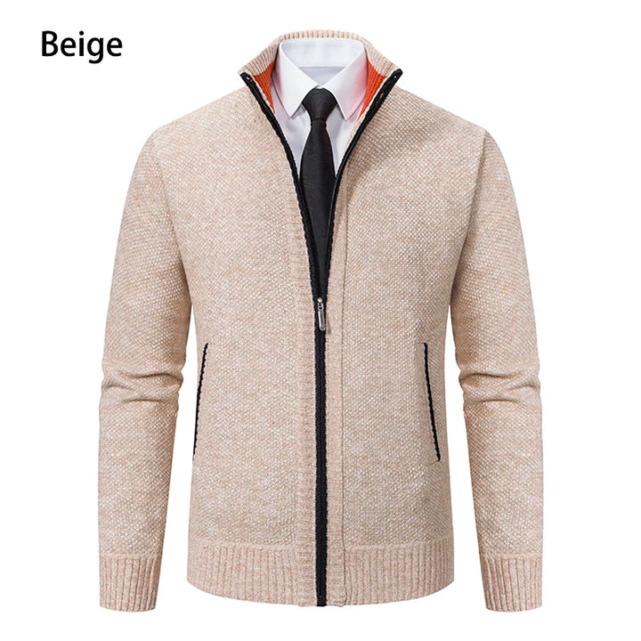 Autumn And Winter New Jersey Men's Casual Sports Coat Solid Color