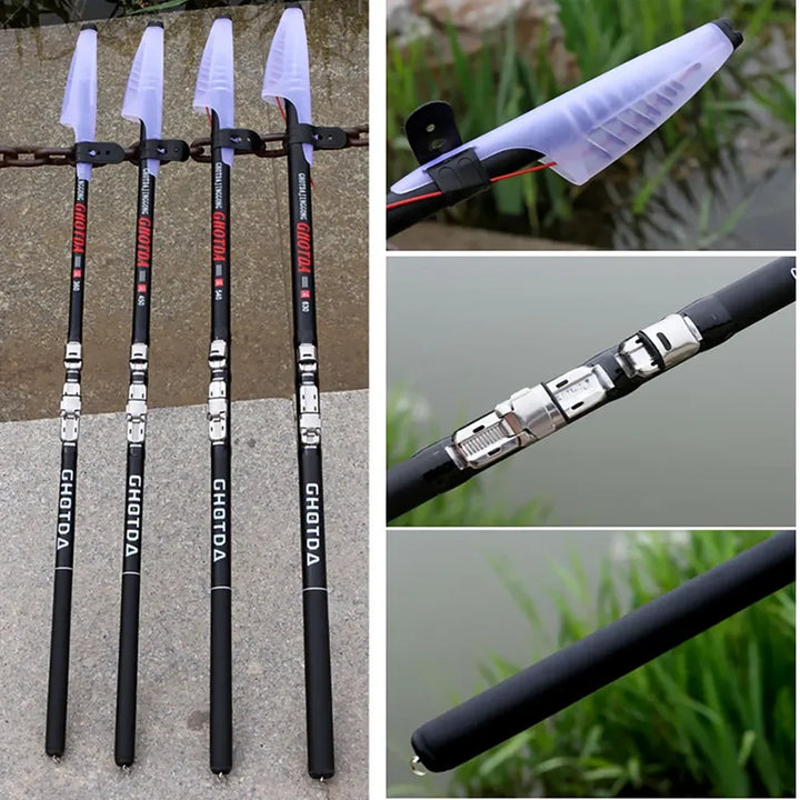 2.7M 3.6M 4.5M 5.4M 6.3M Carbon Telescopic Rock Fishing Rod Tough M Power Telescopic