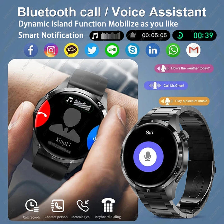 For Huawei Smart Watch Men Watch 4 Pro AMOLED HD Screen Bluetooth Call NFC