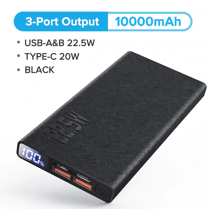 QOOVI Power Bank 20000mAh Portable PD 20W Fast Charging Poverbank Mobile Phone