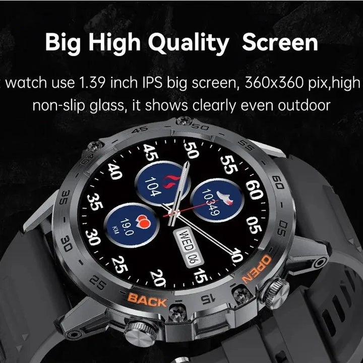 LIGE New1.39" Bluetooth Call Smart Watch Men Outdoor Sport Fitness