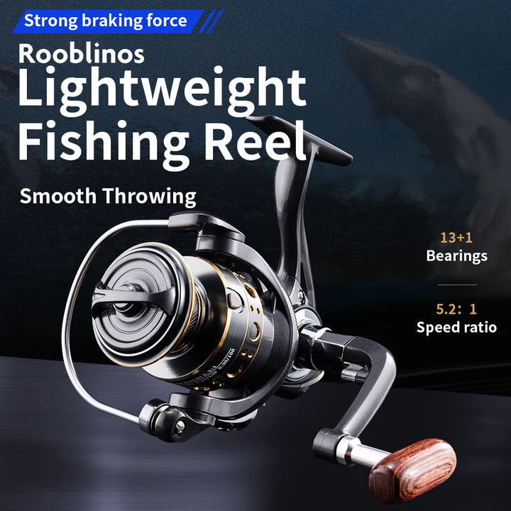 Rooblinos BK 2000-7000 Spining Reels Saltwater Freshwater Fishing Reel Ultralight Metal