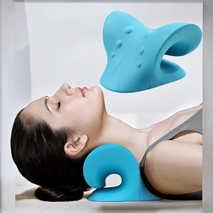 Neck and Shoulder Relaxer Corrector Vertebra Massager Cloud Pillow Cervical Stretcher