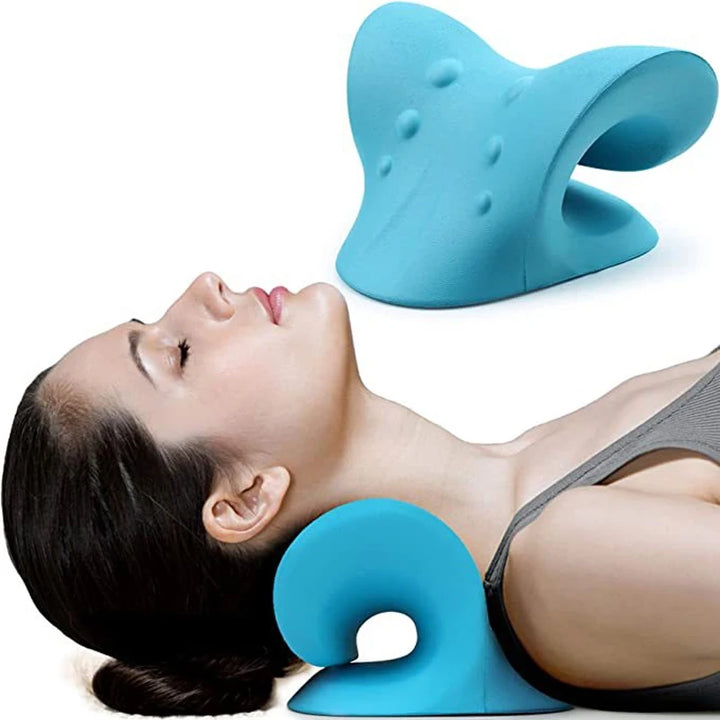 Neck and Shoulder Relaxer Corrector Vertebra Massager Cloud Pillow Cervical Stretcher