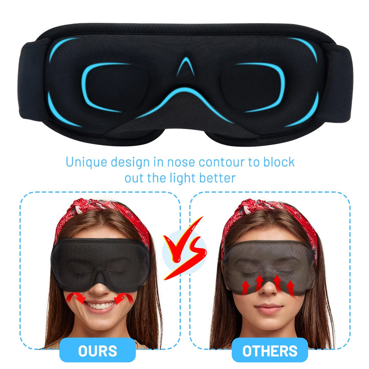 3D Sleeping Mask Block Out Light Sleep Mask For Eyes Soft Sleeping Aid