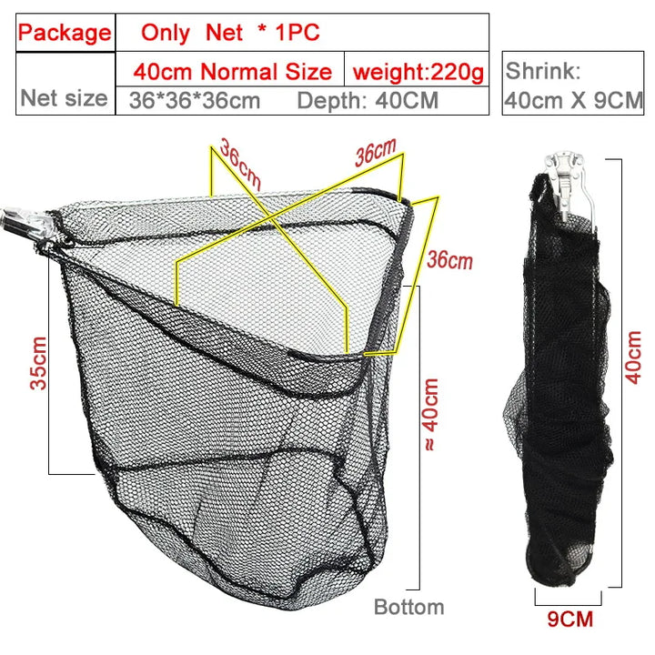 JOSBY New Foldable Fishing Net Fish Landing Net Collapsible Telescopic Pole 2.1M 3.0M 3.6M