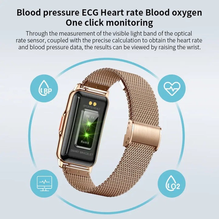 LIGE Smart Watch Women Full Touch Screen Bluetooth Call IP67 Waterproof Sports Fitness