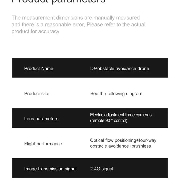 Lenovo D9 DRONE 8K Three Camera Brushless Motor Professional 4K Camera