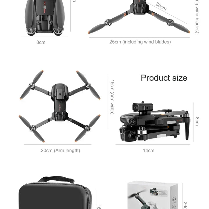 Xiaomi MIJIA M1S Drone 8K Professional HD Three-Camera Brushless Motor