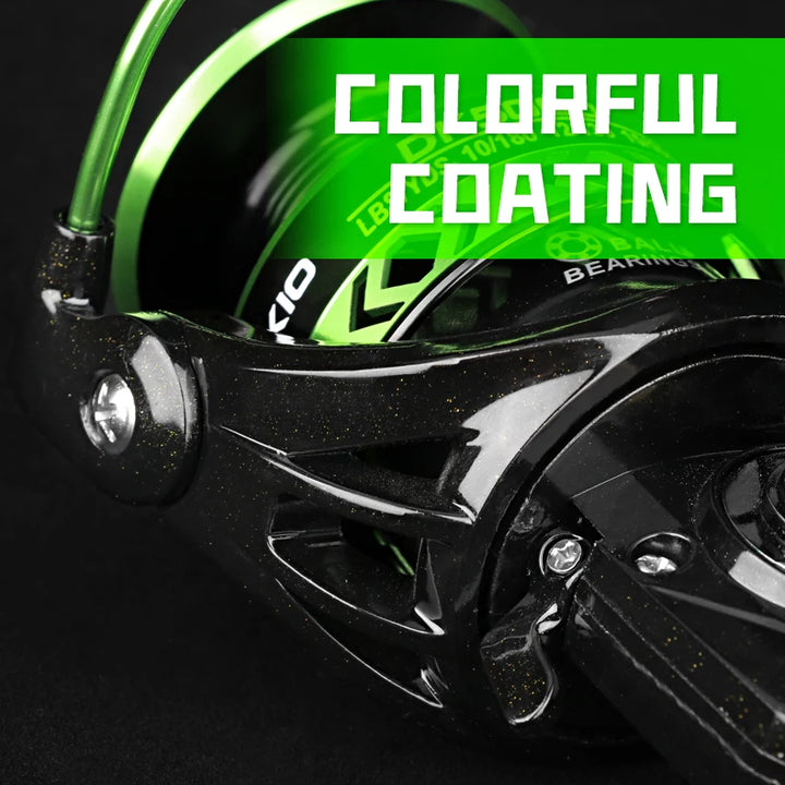 2024 New All-Metal Black Green Fishing Reel Freshwater Seawater Dual Use Max Drag 12Kg