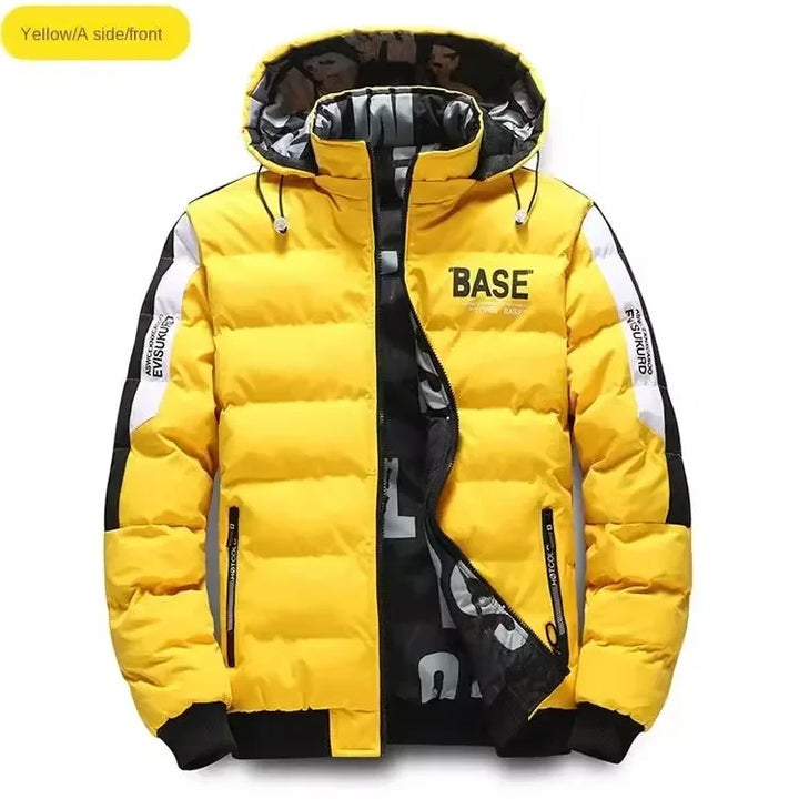 Men Autumn Winter Cotton Jacket Warm Comfortable Padded Thickened Down Jacket