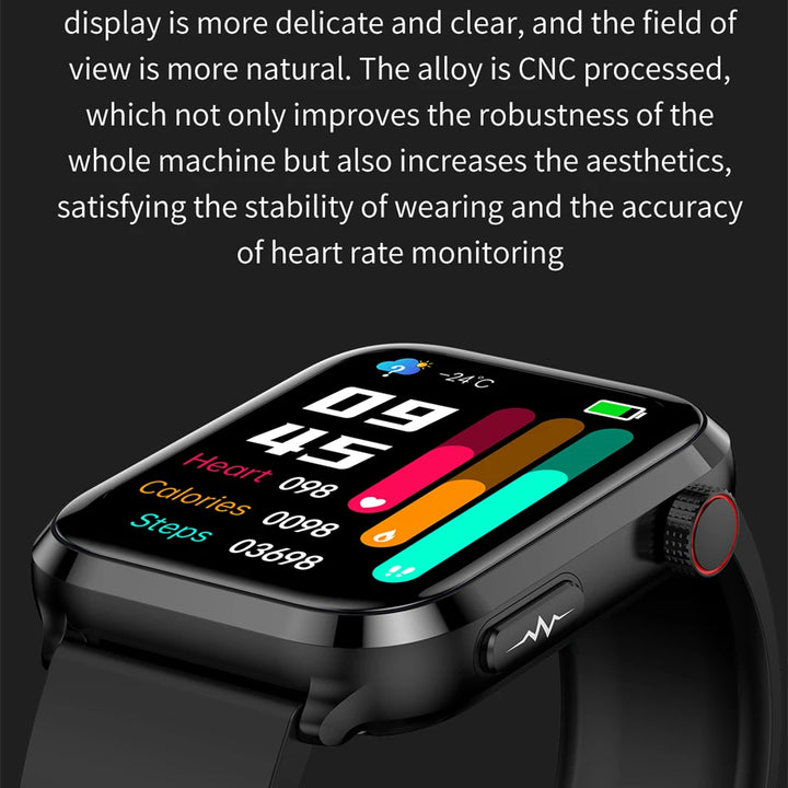 2024New AI Medical Diagnosis Blood Lipids Uric Acid Blood Glucose Smart Watch Men