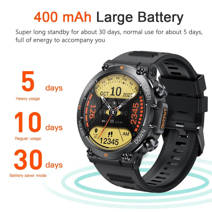 MEVADEN 1.39 Inch HD Bluetooth Call Smart Watch Men Sports Fitness