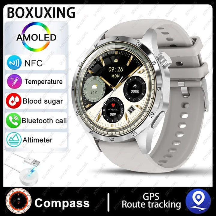 For Huawei Smart Watch Men Watch 4 Pro AMOLED HD Screen Bluetooth Call NFC