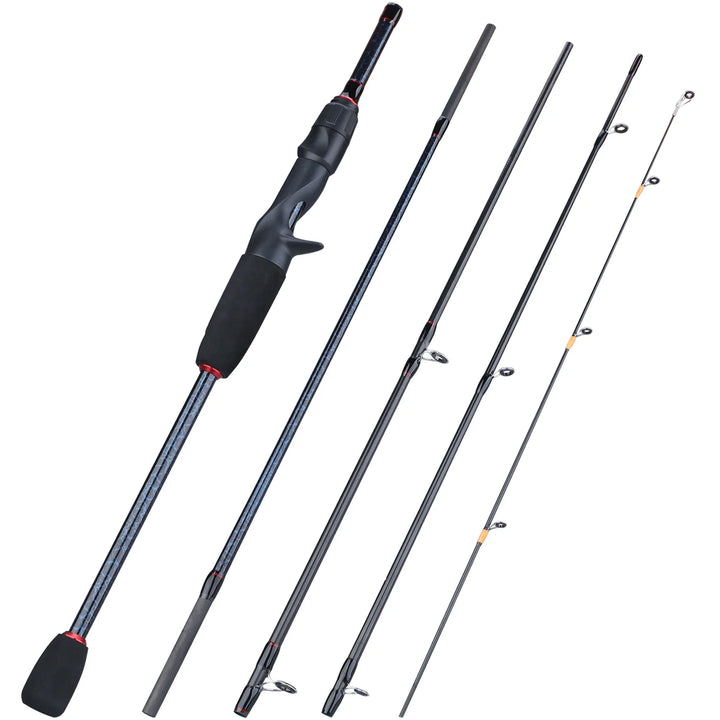 Sougayilang Fishing Rods and Reels Set Bag Portable 5 Sections Fishing Rod and 12LB