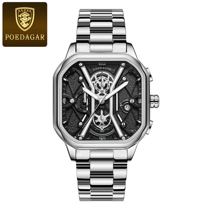 POEDAGAR Fashion Men Wristwatches Luxury Chronograph Luminous