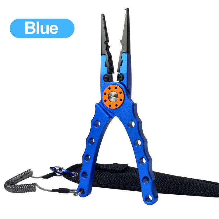 Fishing Pliers Line Cutter Multifunctional Knot Aluminum Alloy Scissors Hook Remover 150g