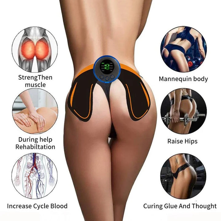 Electric Muscle Stimulator EMS Wireless Buttocks Hip Trainer Abdominal ABS Stimulator