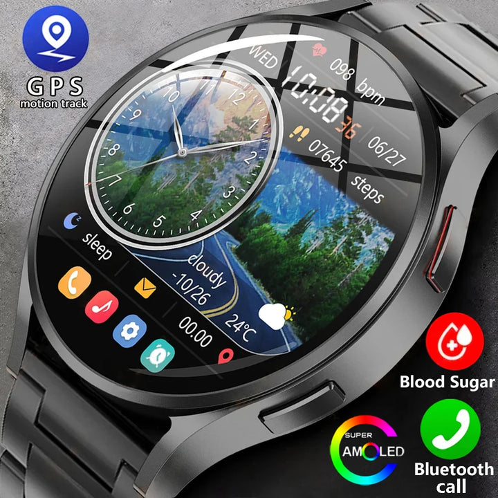 2024 GEJIAN Samsun Galaxy 6 AMOLED Smart Watch Men Blood Glucose Bluetooth