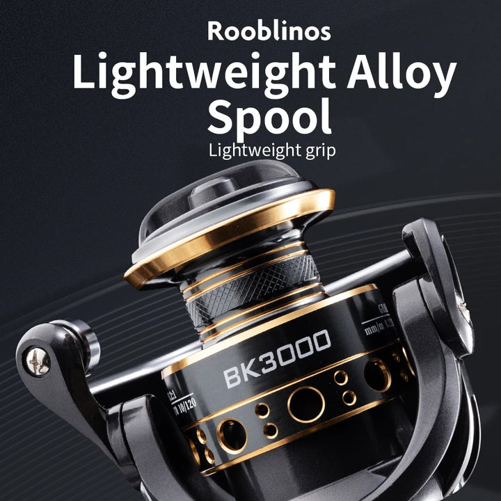 Rooblinos BK 2000-7000 Spining Reels Saltwater Freshwater Fishing Reel Ultralight Metal