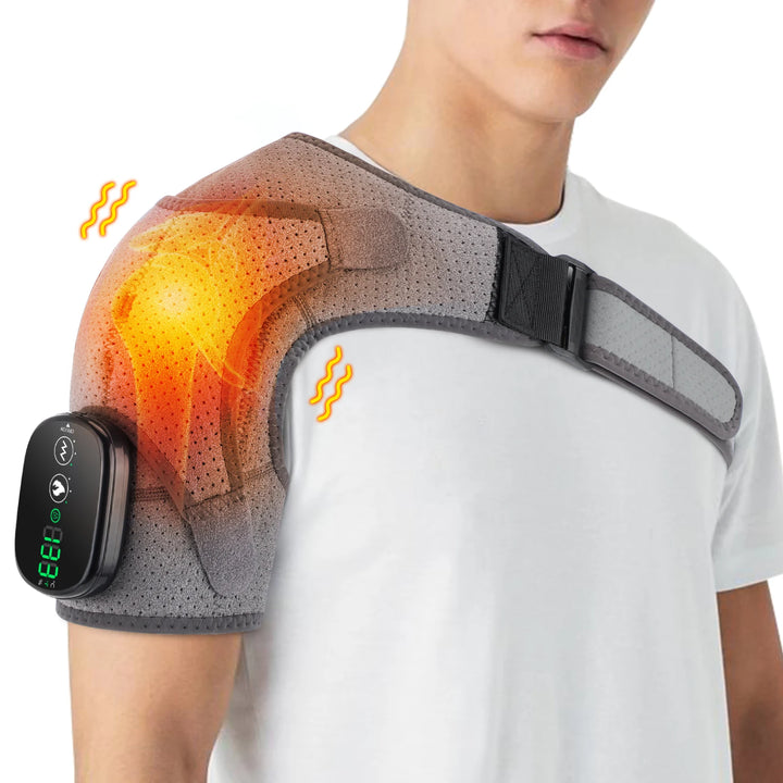 Electric Heating Shoulder Massage Pad, 3-speed Adjustable Heated Back Shoulder Brace