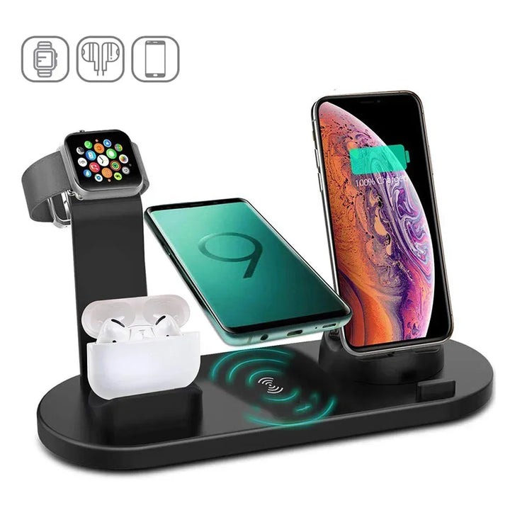 30W 7 In 1 Wireless Charger Stand Pad For iPhone 15 14 13 12 11 X Apple Watch