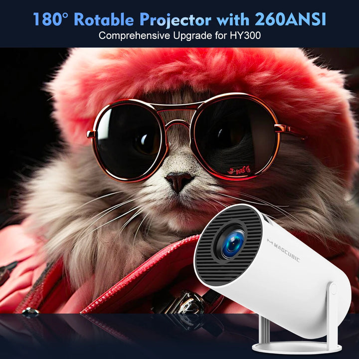 Magcubic Projector HY300 Pro 4K Android 11 Dual Wifi6 260ANSI Allwinner H713 BT5.0 1080P