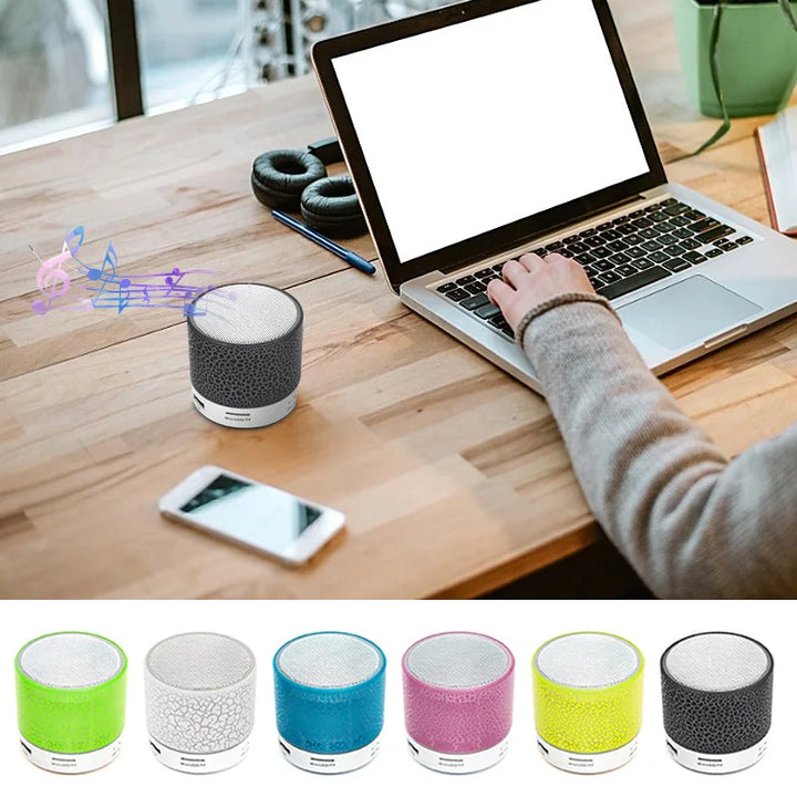 Bluetooth Mini Speaker Wireless Speaker Colorful LED TF Card USB Subwoofer