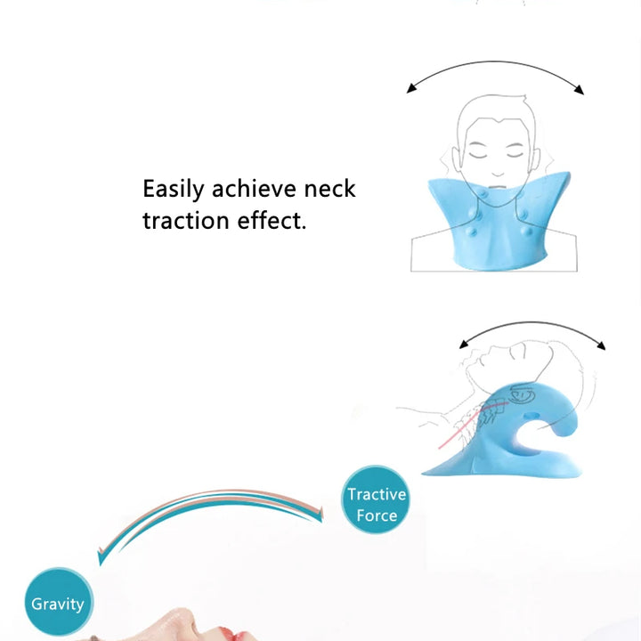 Neck and Shoulder Relaxer Corrector Vertebra Massager Cloud Pillow Cervical Stretcher