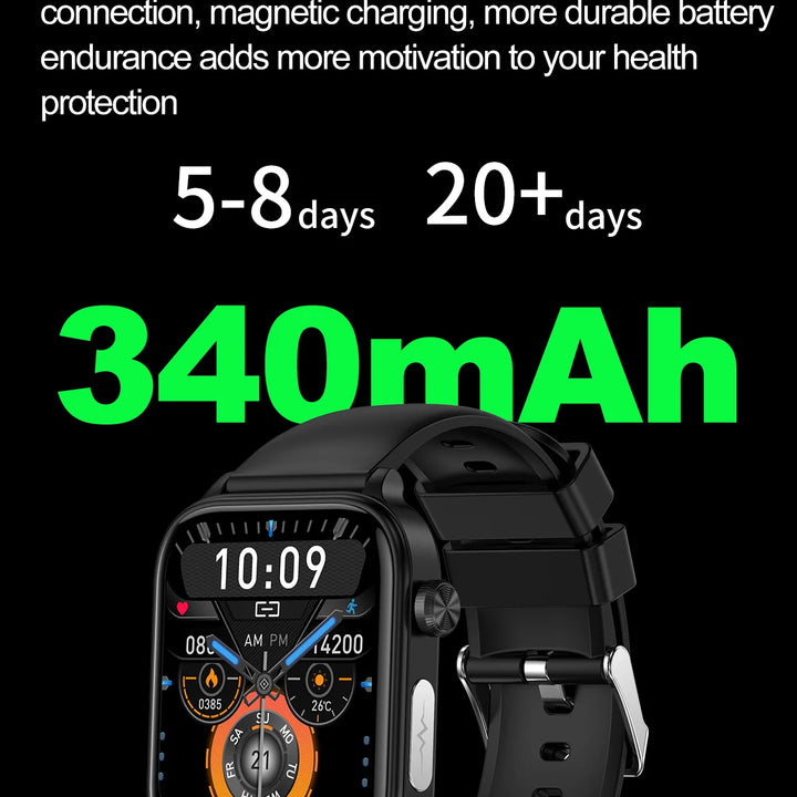 2024New AI Medical Diagnosis Blood Lipids Uric Acid Blood Glucose Smart Watch Men