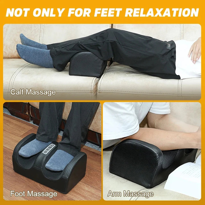 Electric Foot Massager Shiatsu Kneading Deep Tissue Relax Heated Roller Calf Pain Relief