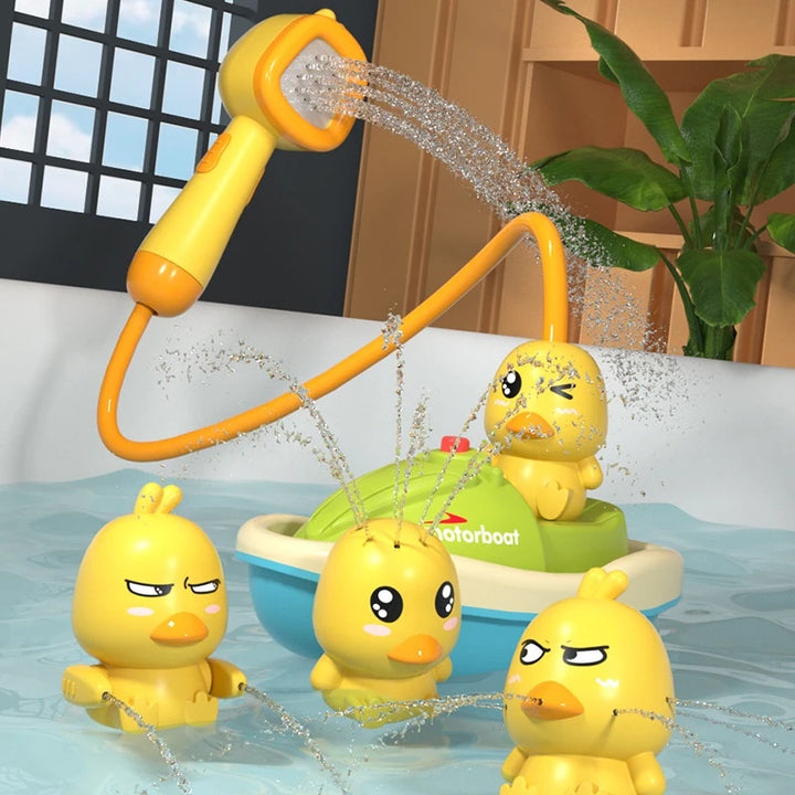 Cute Duck Electric Water Spray Bathroom Bathing Toys Baby