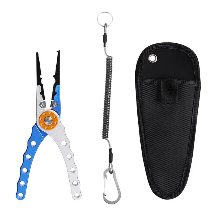 Fishing Pliers Line Cutter Multifunctional Knot Aluminum Alloy Scissors Hook Remover 150g