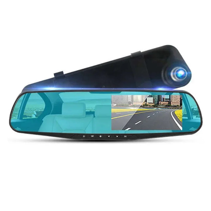 4.3 Inch Driving Recorder Car DVR Rearview Mirror Dual Lens Car Recorder 1080P IPS Front and Rear