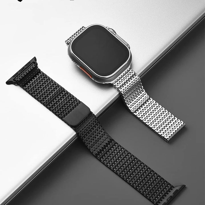 Fullmosa Milanese for Apple Watch Band 38/40/41/42/44/45/49mm Carbon Steel Straps