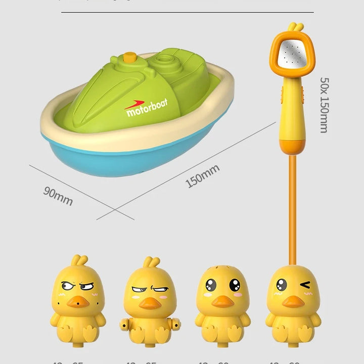 Cute Duck Electric Water Spray Bathroom Bathing Toys Baby