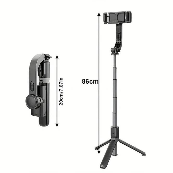 Handheld Gimbal Stabilizer for Smartphone 1-Axis with Selfie Stick Tripod Stand Wireless