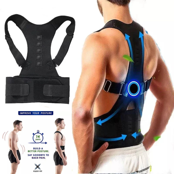 New Back Waist Posture Corrector Adjustable Belt Lumbar Brace Spine Support