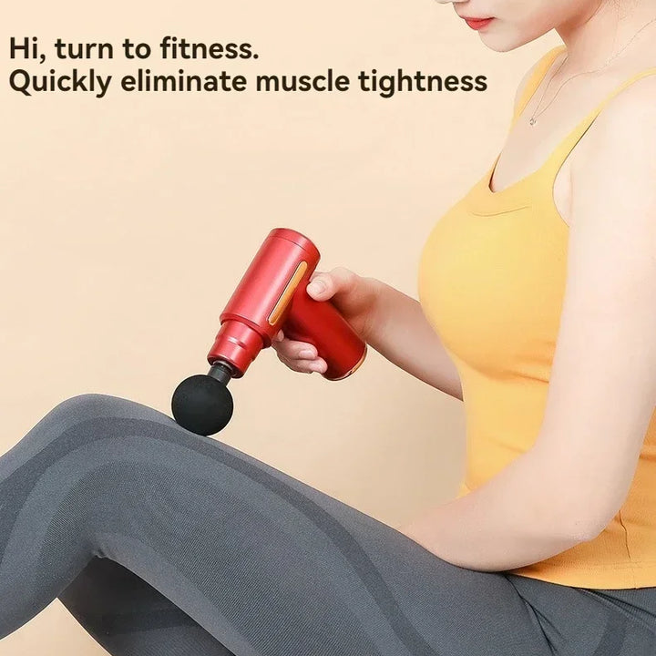 USB Mini Massage Gun Fascia Machine Muscle Relaxation Vibrating Gun Rod Massage