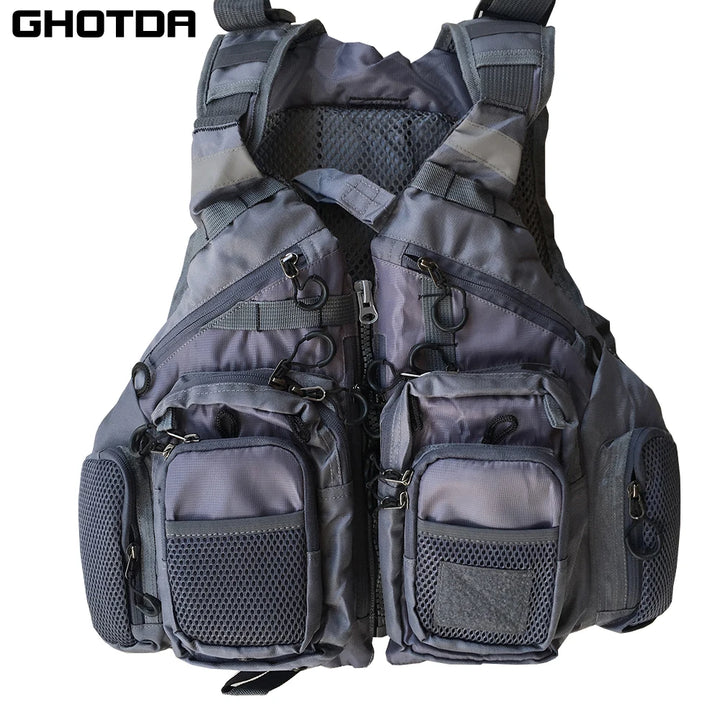 Ghotda Life Jacket for Fishing Professional Sea portable flotation Suit  Summer Big Buoyancy