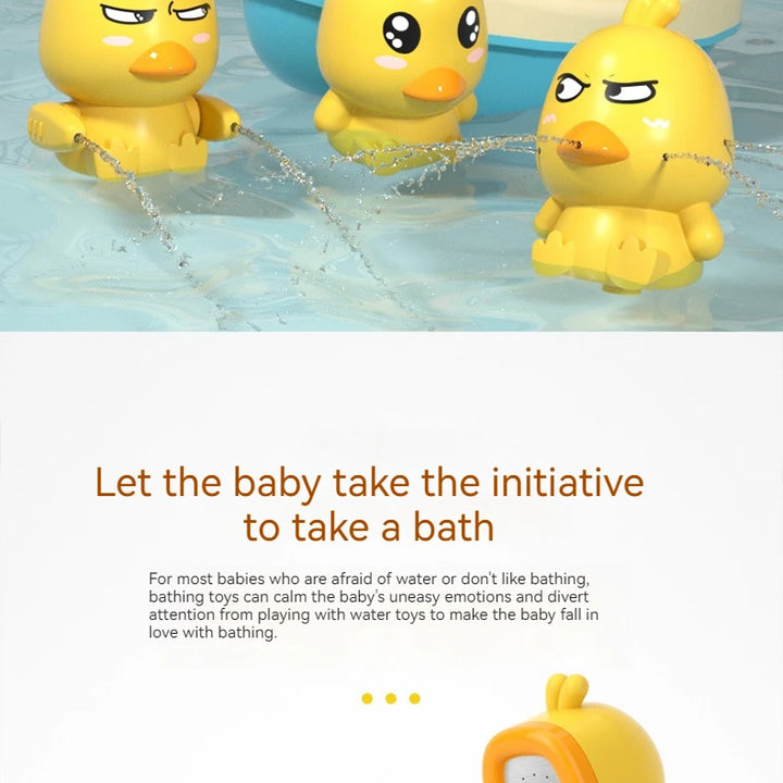 Cute Duck Electric Water Spray Bathroom Bathing Toys Baby