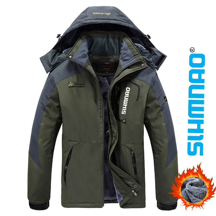 New Winter Fishing Suit Men's Fisherman Fishing Jacket Long Pants Thick, Warm, Waterproof,