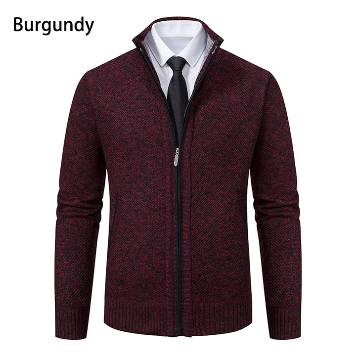 Autumn And Winter New Jersey Men's Casual Sports Coat Solid Color