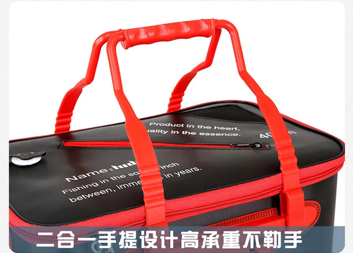 44/50cm Fishing Bucket Fishing Tackle Bag Folding EVA Live Fish Box Hand Outdoor Waterproof Camping