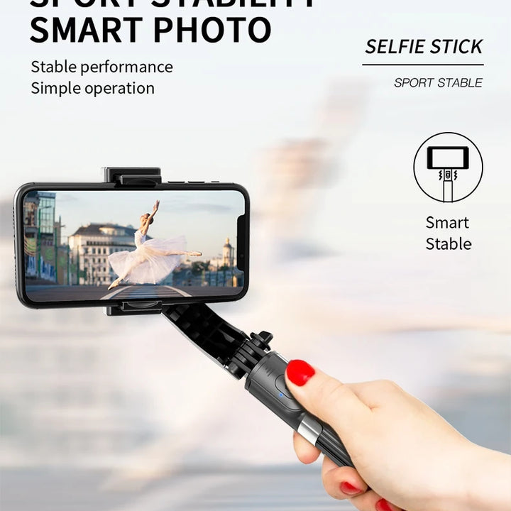 Handheld Gimbal Stabilizer for Smartphone 1-Axis with Selfie Stick Tripod Stand Wireless