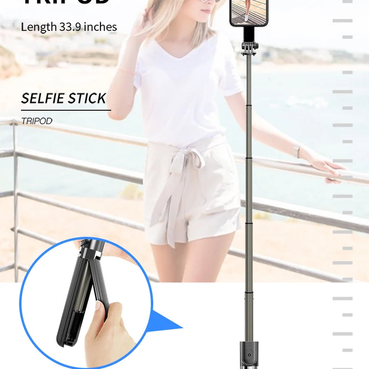 Handheld Gimbal Stabilizer for Smartphone 1-Axis with Selfie Stick Tripod Stand Wireless