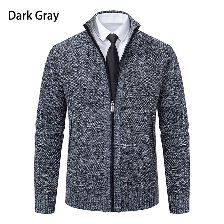 Autumn And Winter New Jersey Men's Casual Sports Coat Solid Color